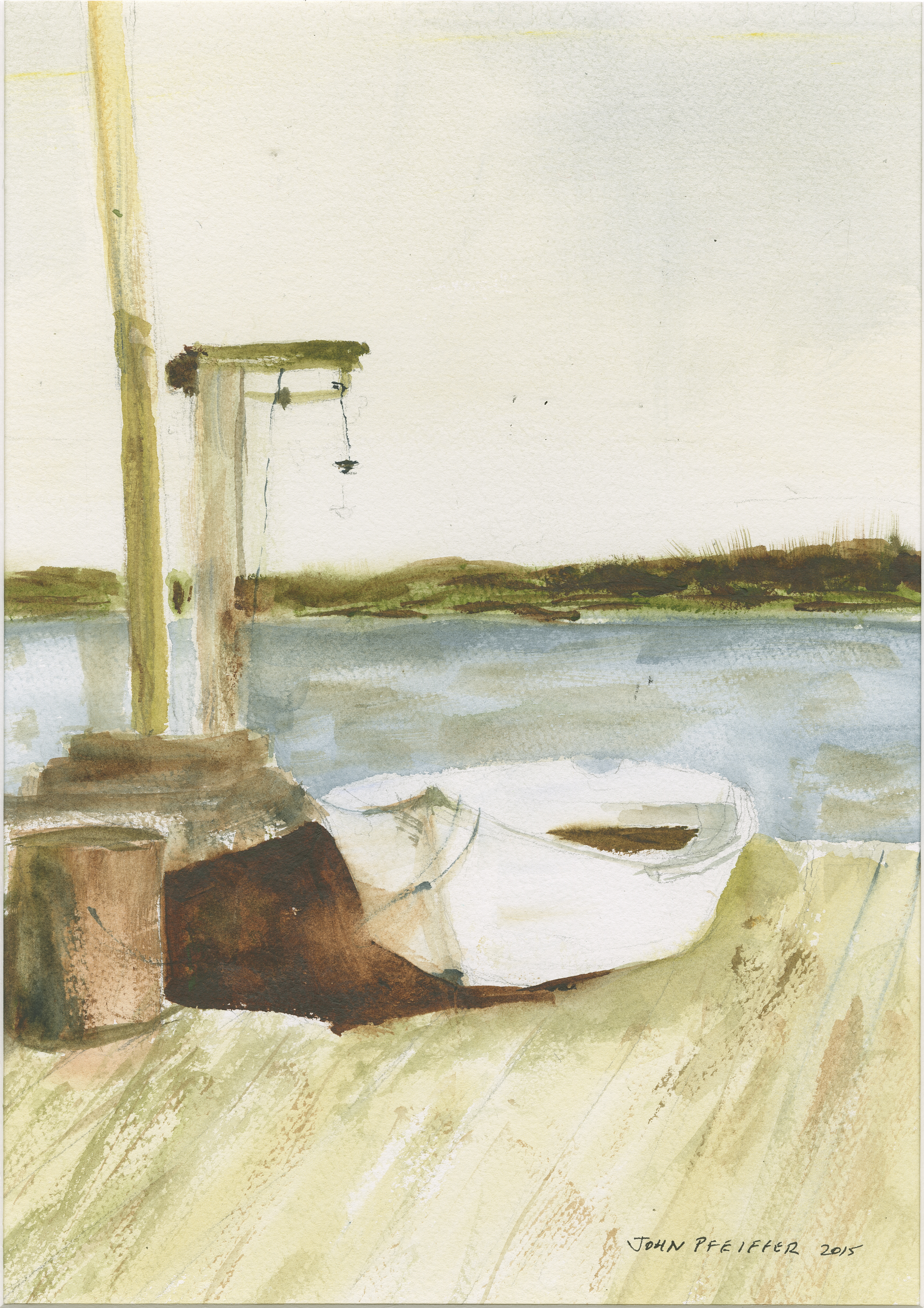Boat Docked - after Wyeth